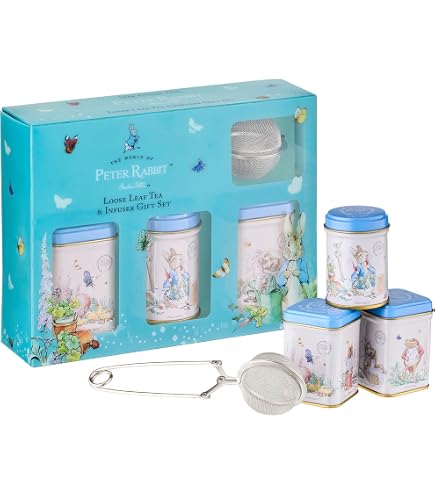 Amazon.com : Peter Rabbit 3x Mini Tea Tins with Loose Leaf English